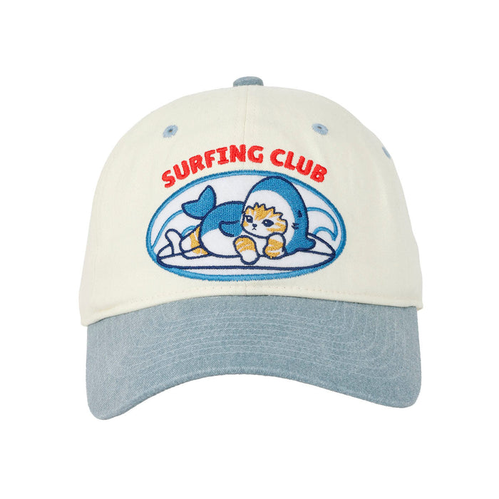 Mofusand BOARD SHARK! Baseball Cap SURFING CLUB Embroidery Pale Blue