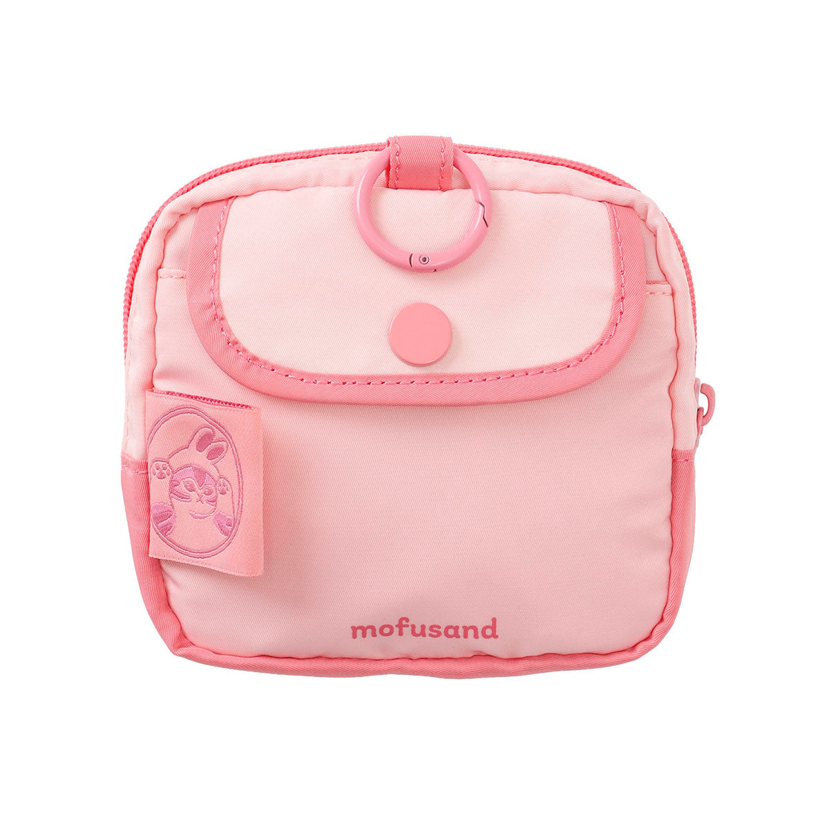 mofusand Puffy Applique Pouch Usanyan Pink with Carabiner