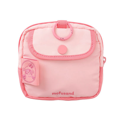 mofusand Puffy Applique Pouch Usanyan Pink with Carabiner