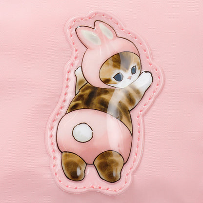 mofusand Puffy Applique Pouch Usanyan Pink with Carabiner