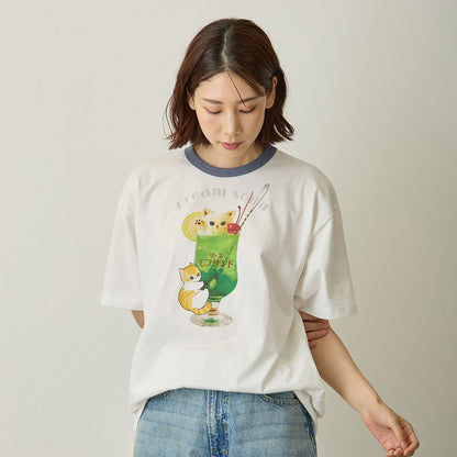 mofusand Cream Soda White T-Shirt 4570189208994