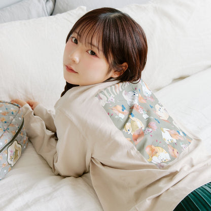 mofusand x Hibiya Kadan Leaf Pattern Beige Long Sleeve T-Shirt 4570189209212