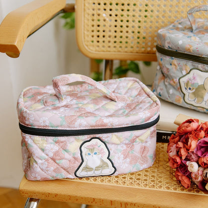 Mofusand x Hibiya Kadan Rose Pattern Vanity Pouch Pink 4570189209274
