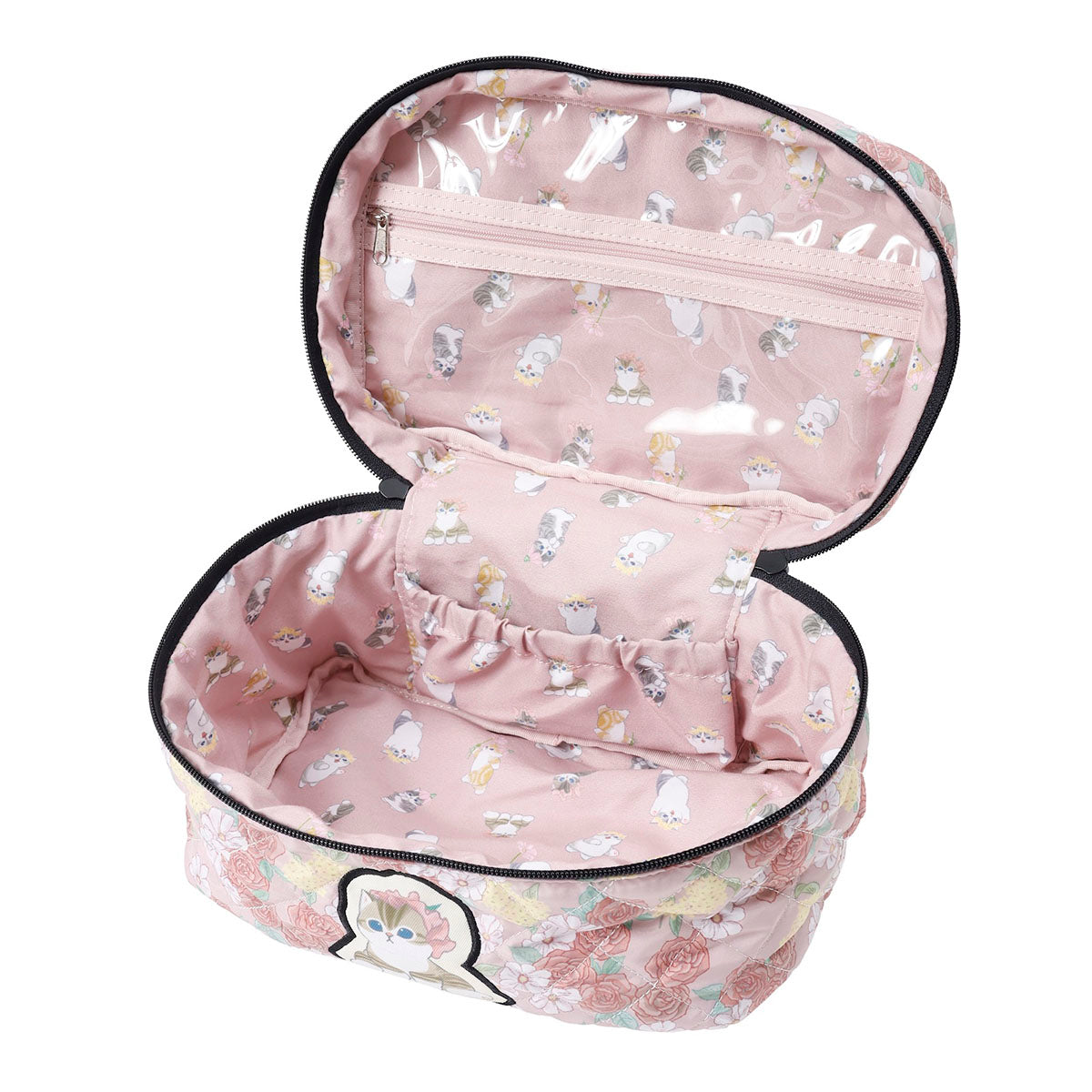 Mofusand x Hibiya Kadan Rose Pattern Vanity Pouch Pink 4570189209274