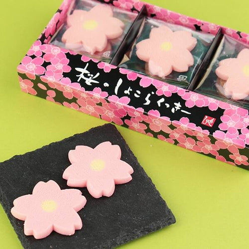 Sakura-shaped Chocolate Cookie 6 pieces