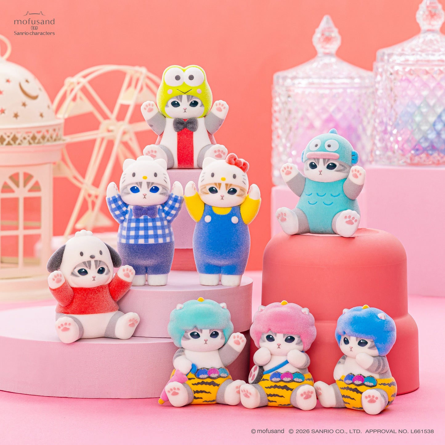 mofusand x Sanrio Characters Fluffy Flocky Figure Collection Vol. 1