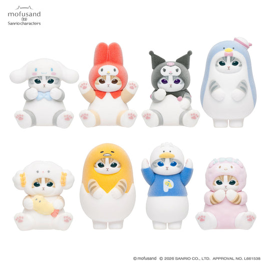 mofusand x Sanrio Characters Flocking Figure Collection Vol 2
