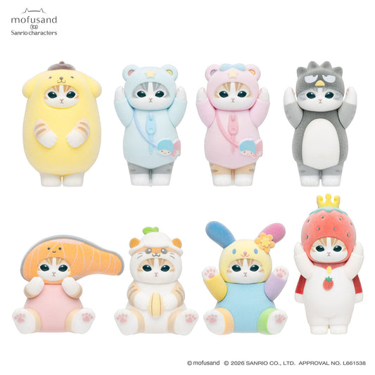 Mofusand x Sanrio Characters Flocked Figure Collection Vol. 3