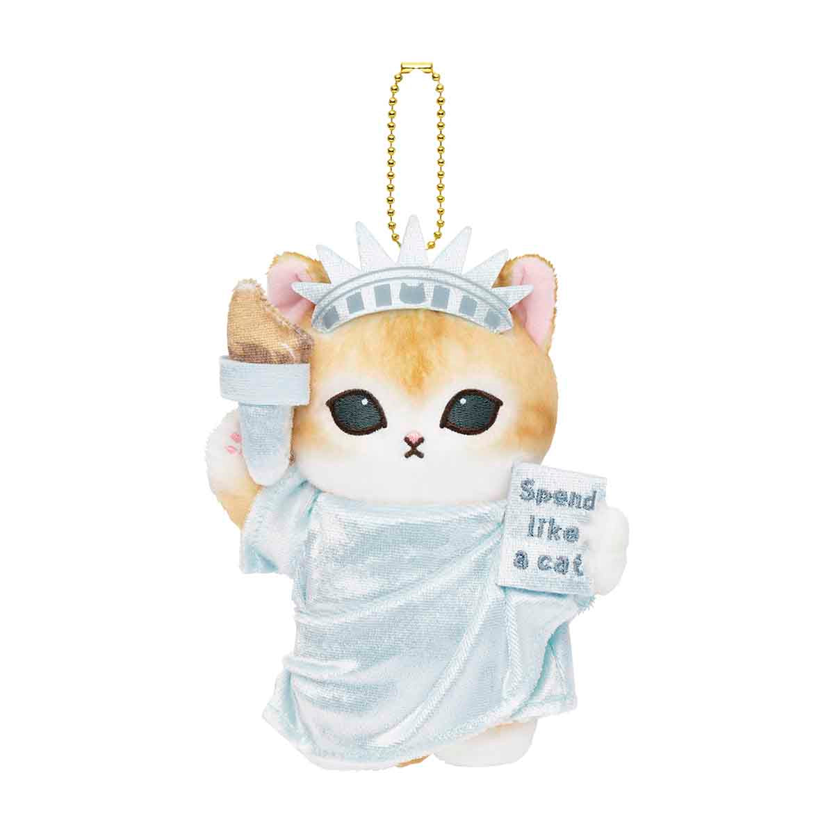 Mofusand Journey Statue of Liberty Meow Plush Key Chain