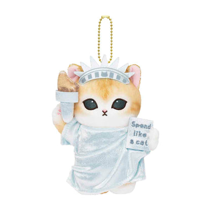 Mofusand Journey Statue of Liberty Meow Plush Key Chain