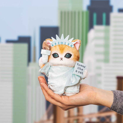 Mofusand Journey Statue of Liberty Meow Plush Key Chain