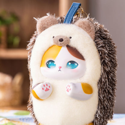 Gray Parka Service mofusand Kiramekko Nordic Kitten Mascot Plush Set