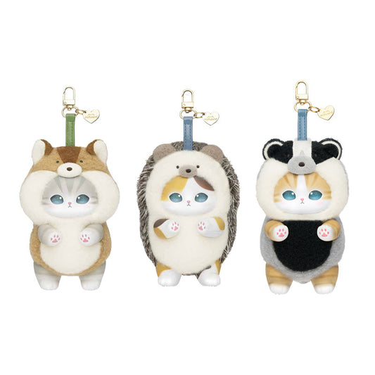 Gray Parka Service mofusand Kiramekko Nordic Kitten Mascot Plush Set