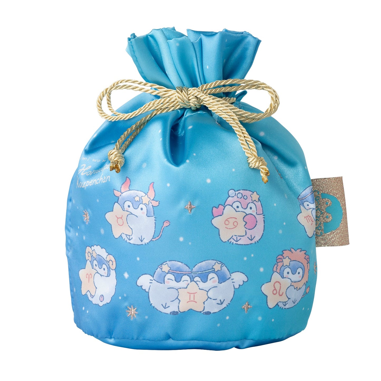 Koupen-chan 8.27in Constellation Pattern Round Bottom Drawstring Pouch