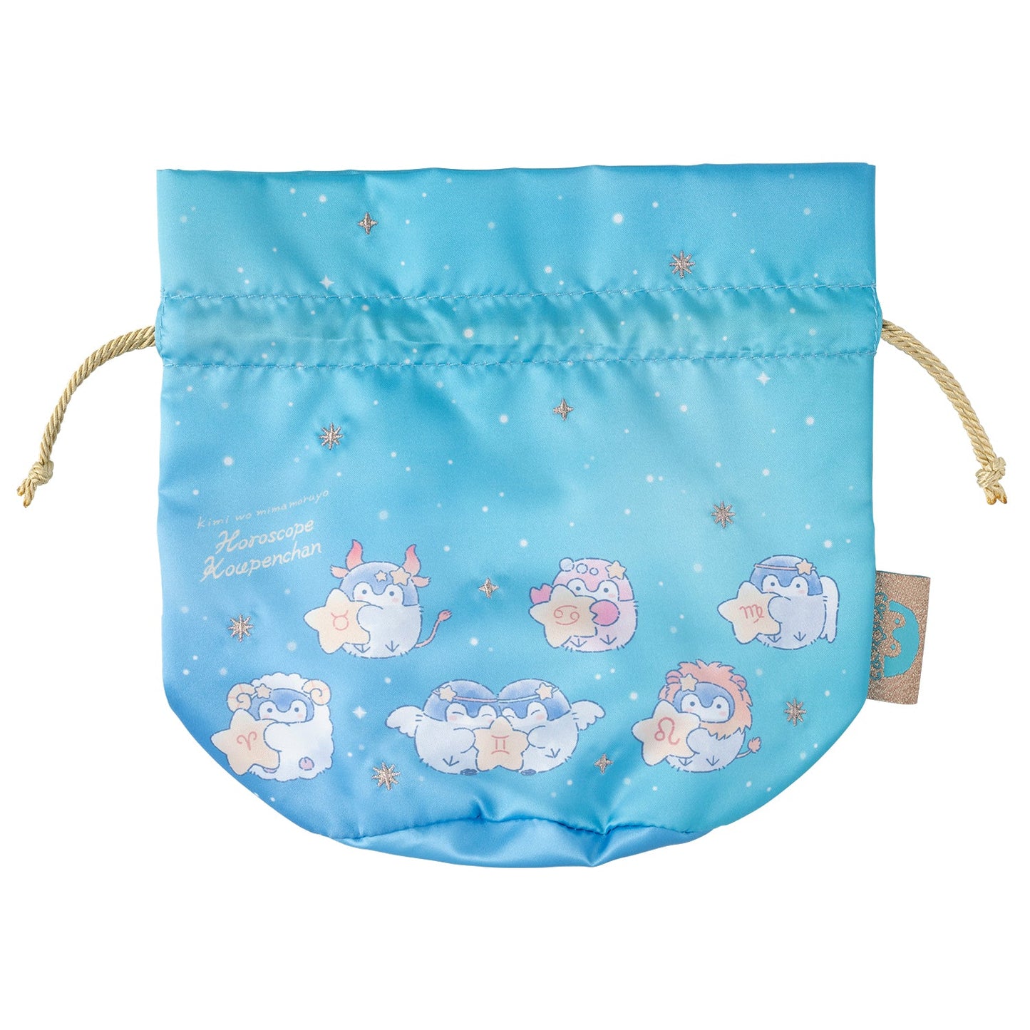 Koupen-chan 8.27in Constellation Pattern Round Bottom Drawstring Pouch