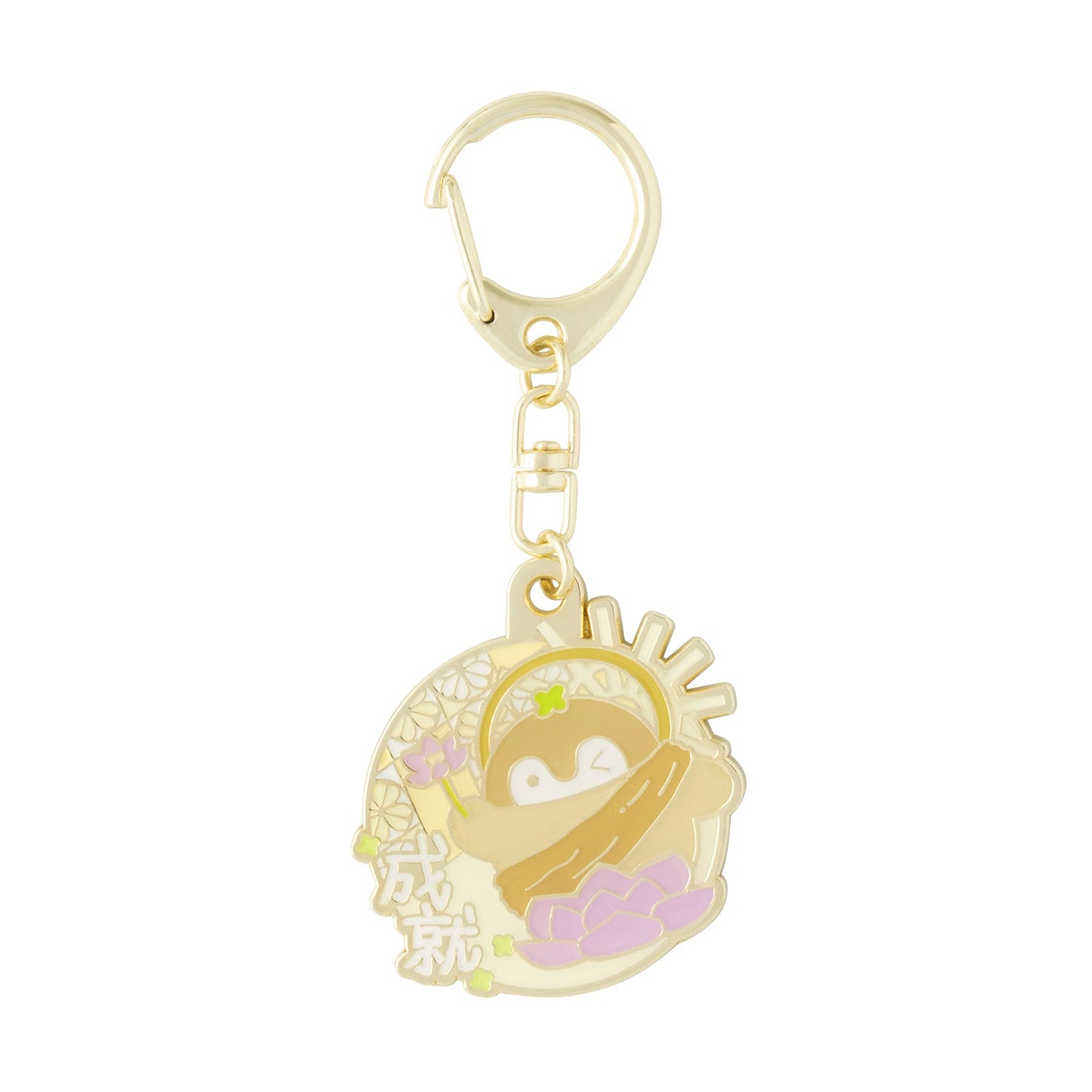 Koupen-chan Buddha-Style Lucky Metal Keychain Success Charm Edition