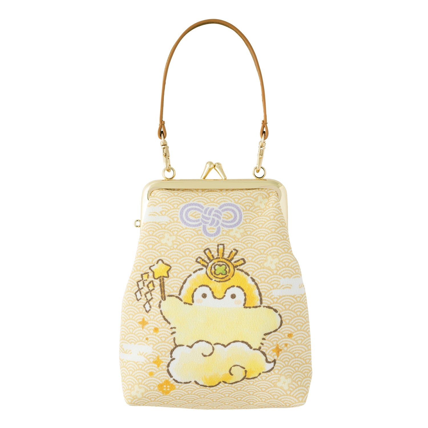 Grey Parker Service Koupen-chan Amulet Shaped Gamaguchi Pouch with Strap