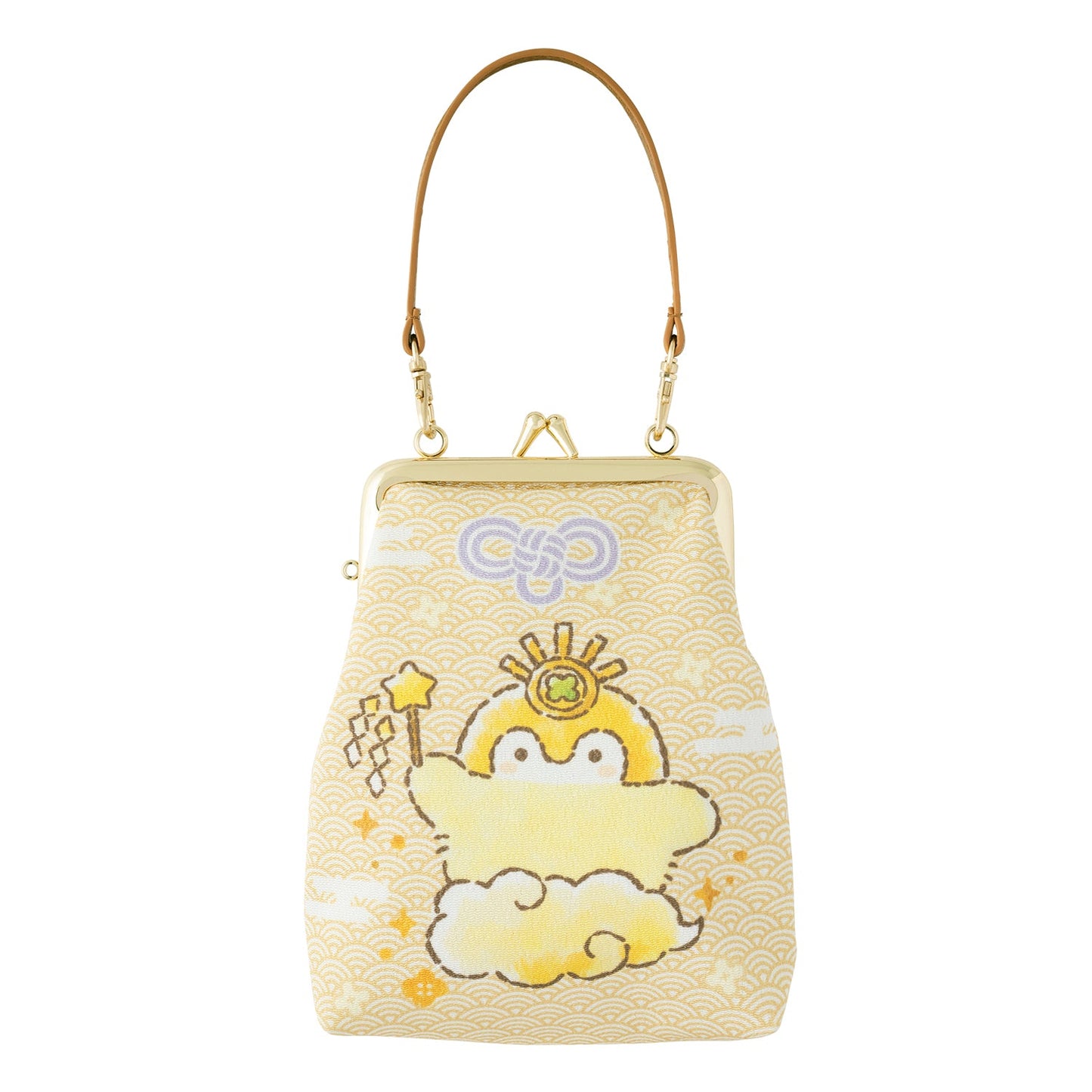 Grey Parker Service Koupen-chan Amulet Shaped Gamaguchi Pouch with Strap
