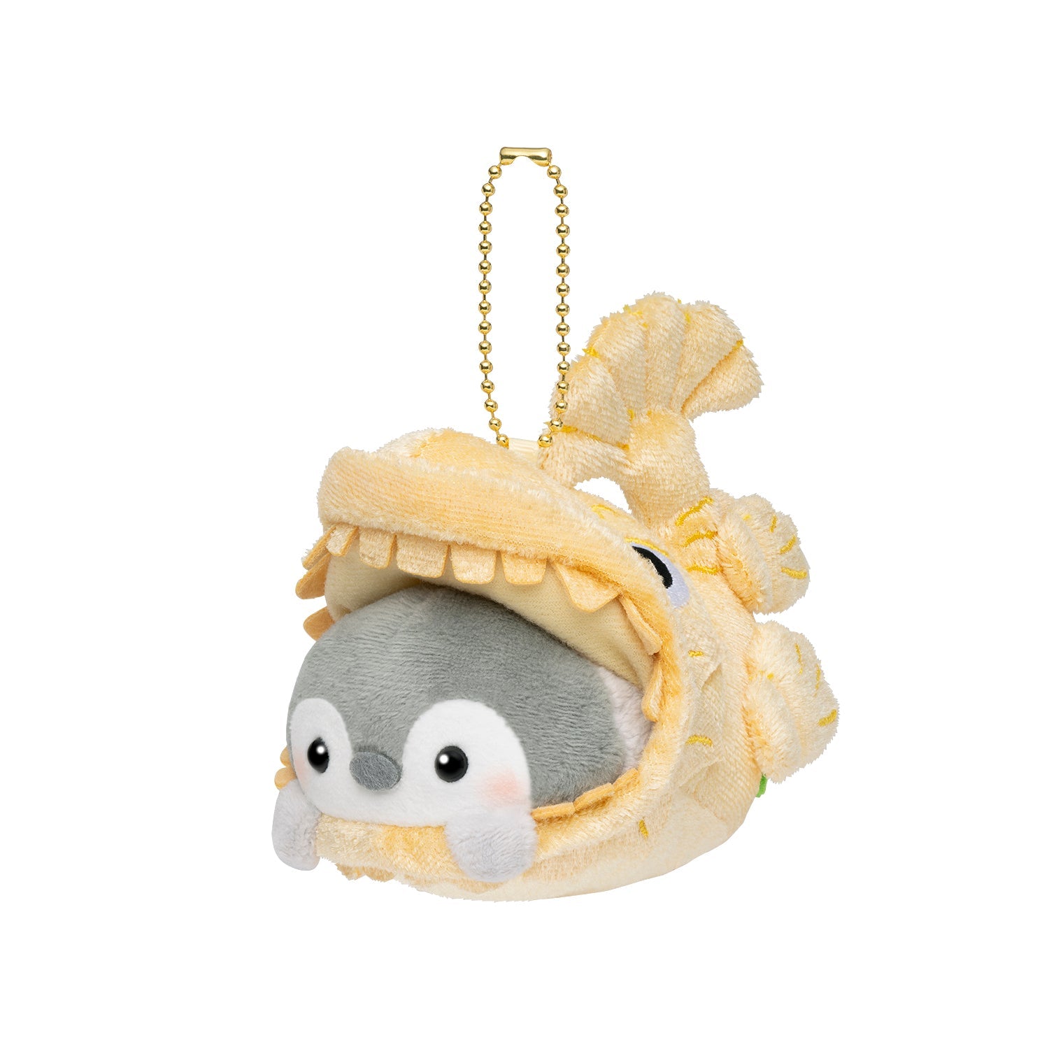 Koupen-chan Shachihoko Lying Down Plush Mascot Golden Toy 4.3in