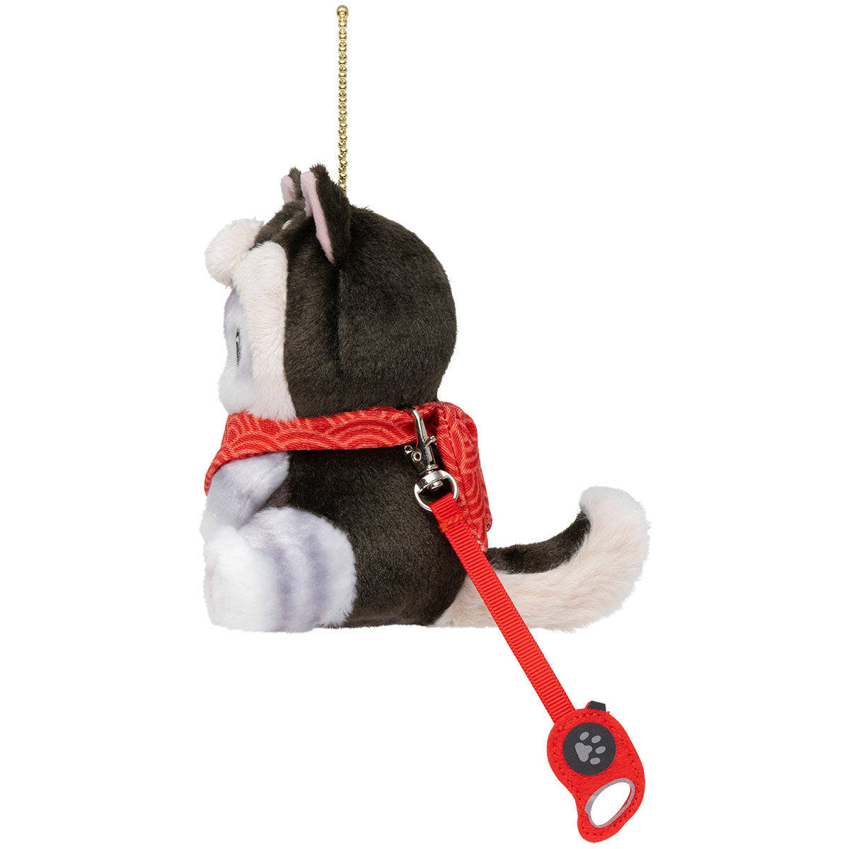 Mofusand Shiba Inu Cat Mascot Plush Keyring Black Bandana