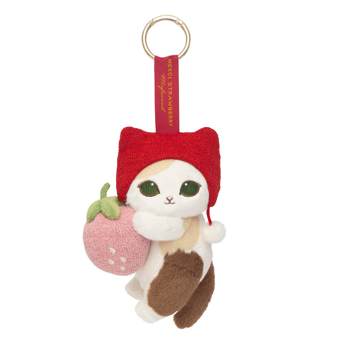 mofusand MERCI STRAWBERRY Mascot Plush Calico Cat Toy
