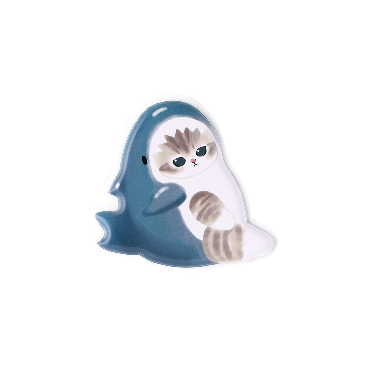 Mofusand Shark Cat Large Puffy Sticker