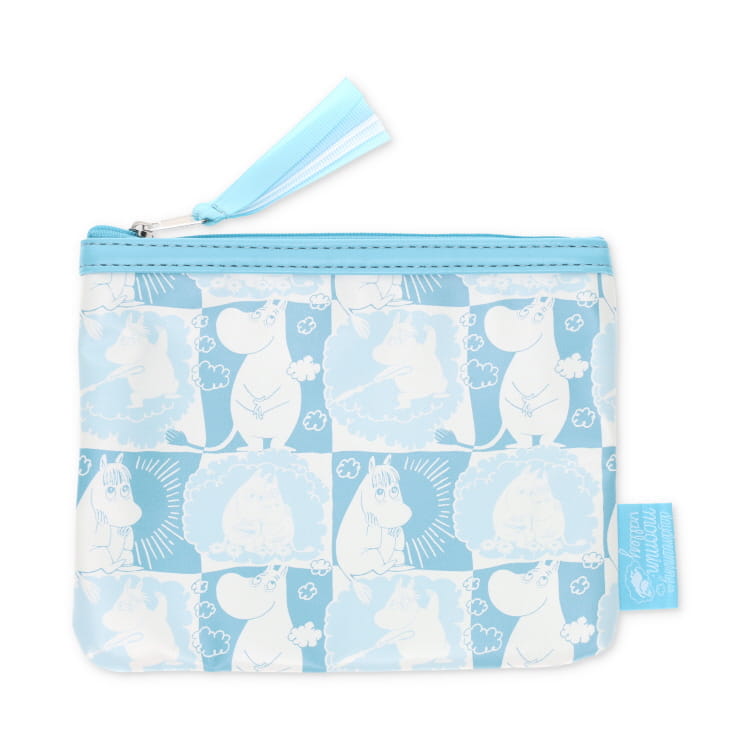 Zowie Moomin Flat Pouch Daydreaming in Moominvalley Synthetic Leather Blue