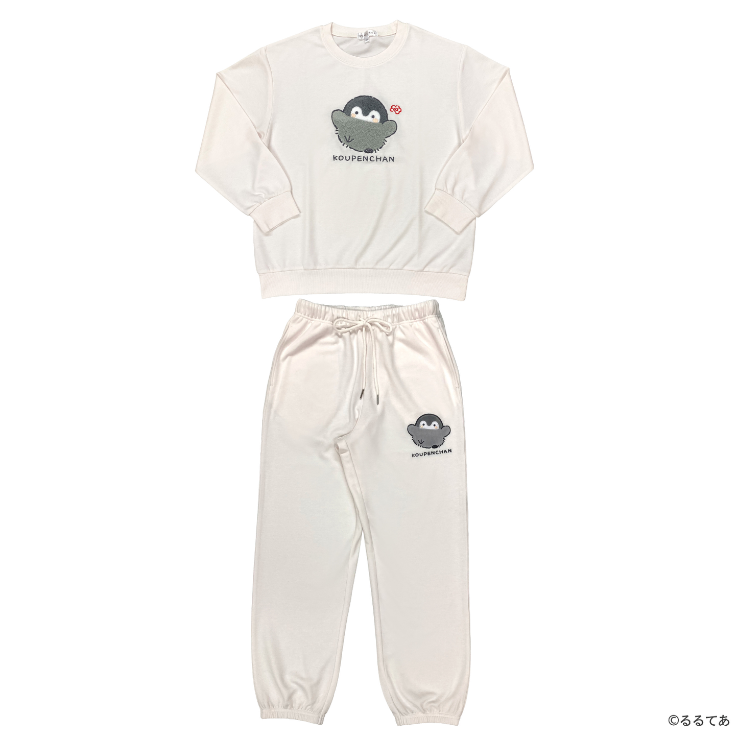 SAZAC Koupen-chan Women's Lounge Set Sagara Embroidery Cardboard Knit