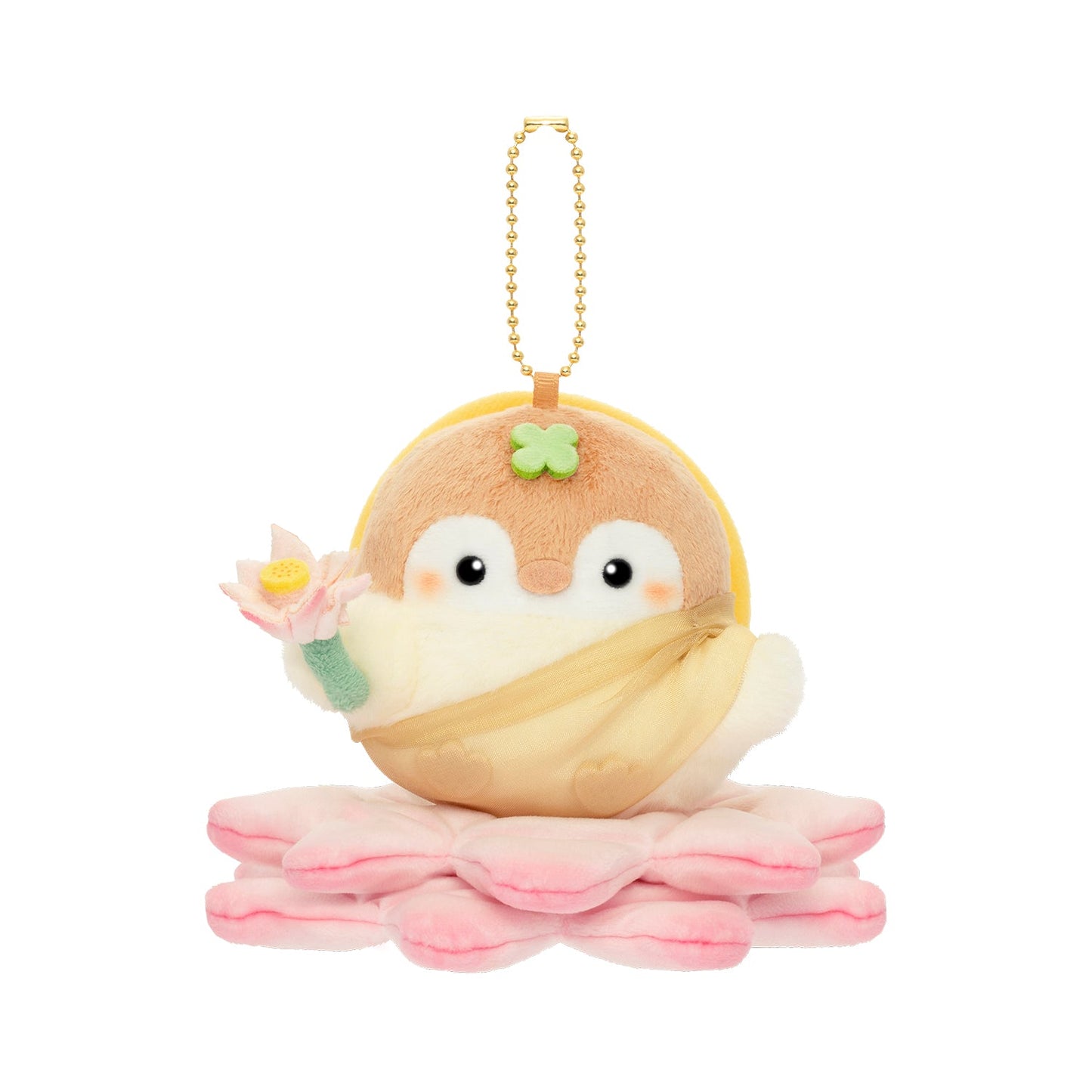 Gray Parker Service Koupen-chan Buddha Mascot Plush on Lotus