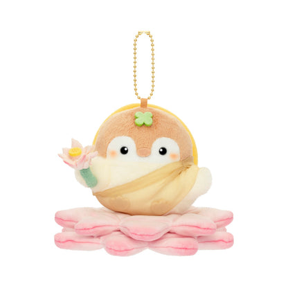 Gray Parker Service Koupen-chan Buddha Mascot Plush on Lotus