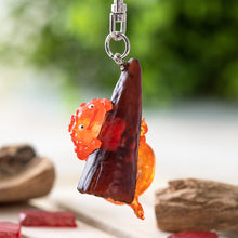 قم بتحميل الصورة في عارض الصور، Howl&#39;s Moving Castle Hanging Calcifer Keychain  - Ghibli Studio