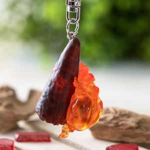 Howl's Moving Castle Hanging Calcifer Keychain  - Ghibli Studio