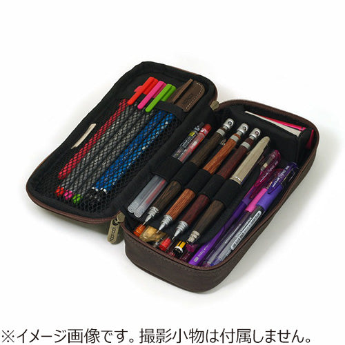 LOONLOON 664 Wood Pen Case Brown