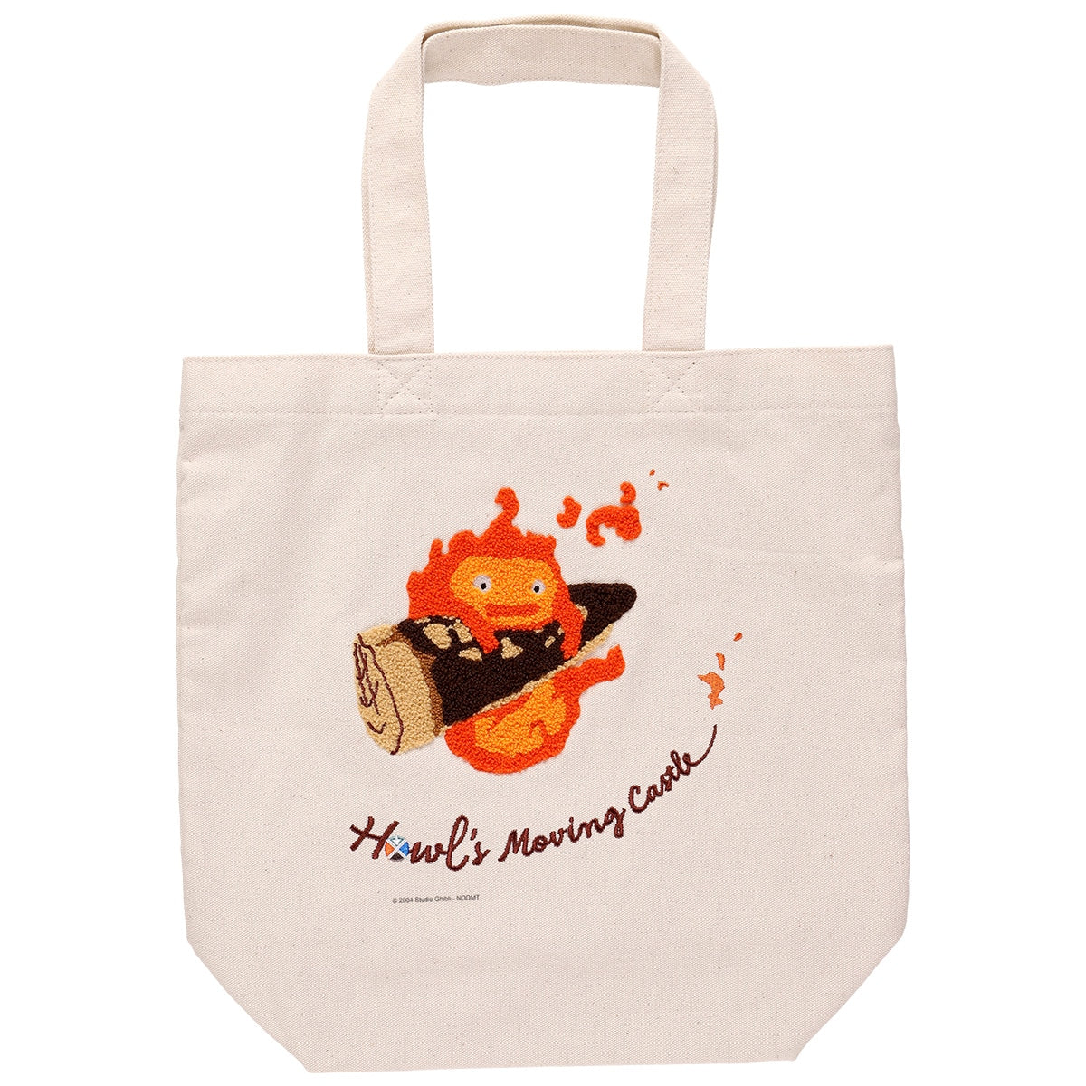 Donguri Republic Howl's Moving Castle Flustered Calcifer Canvas Tote Bag 4990593483228