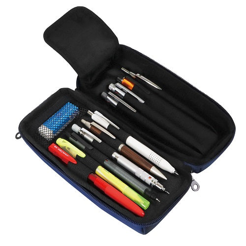 Kutsuwa Preserve Pencil Case Black 8.27in x 3.94in x 2.17in