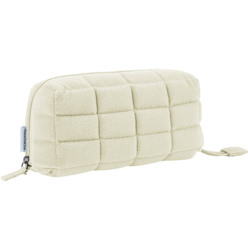 Kokuyo Mococo Fluffy Pencil Case White 7.1 x 2.8 x 3.9in