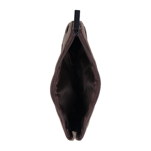 Sun-Star Stationery AMUGOMU Flat Pen Case Brown 7.5in