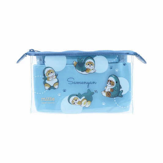 Mofusand Clear Pouch Machi MITTE (Shark Meow)