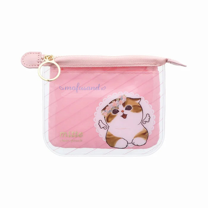 Mofusand Clear Pouch Mini Flat MITTE (Angel Nyan)