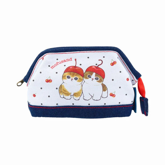 Mofusand Denim Pouch Wire (Cherries)