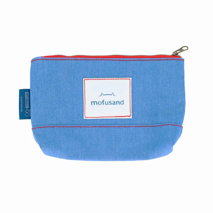 Mofusand Denim Pouch Flat (Cream Soda Nyan)