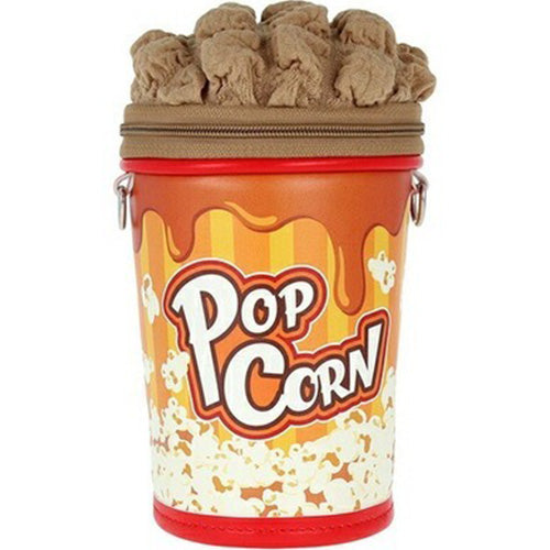 Sun-Star Stationery Popcorn Pen Pouch Silicone Motif Brown