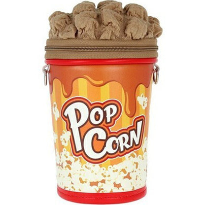 Sun-Star Stationery Popcorn Pen Pouch Silicone Motif Brown