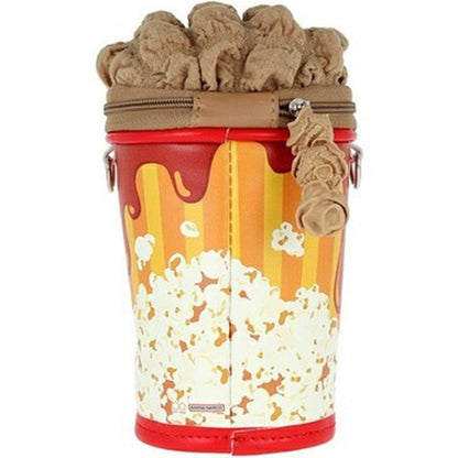 Sun-Star Stationery Popcorn Pen Pouch Silicone Motif Brown
