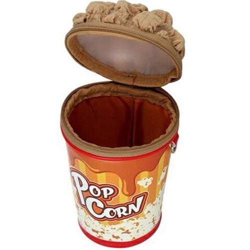 Sun-Star Stationery Popcorn Pen Pouch Silicone Motif Brown