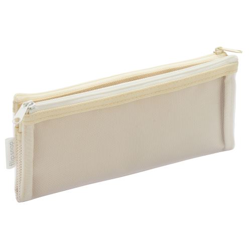 Raymay Fujii Flip Snap Pen Case Slim Mesh Yellow
