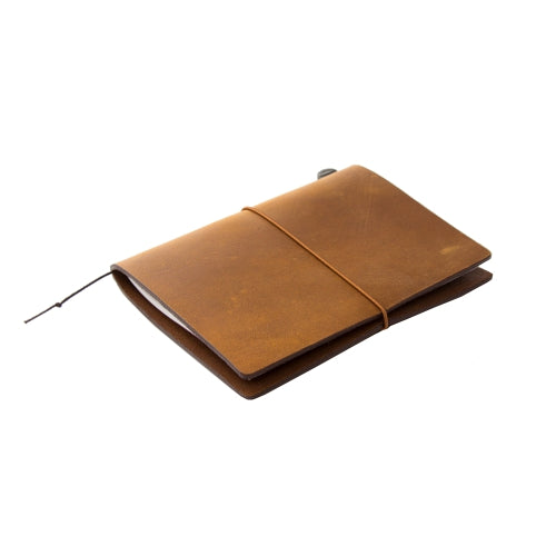 TRAVELER'S COMPANY Notebook Genuine Leather Cover Passport Size Camel