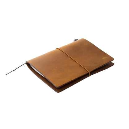 TRAVELER'S COMPANY Notebook Genuine Leather Cover Passport Size Camel