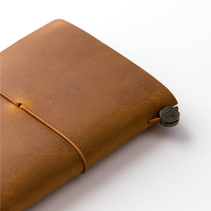 TRAVELER'S COMPANY Notebook Genuine Leather Cover Passport Size Camel