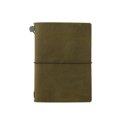 Traveler's Company Traveler's Notebook Passport Size Leather Journal Olive